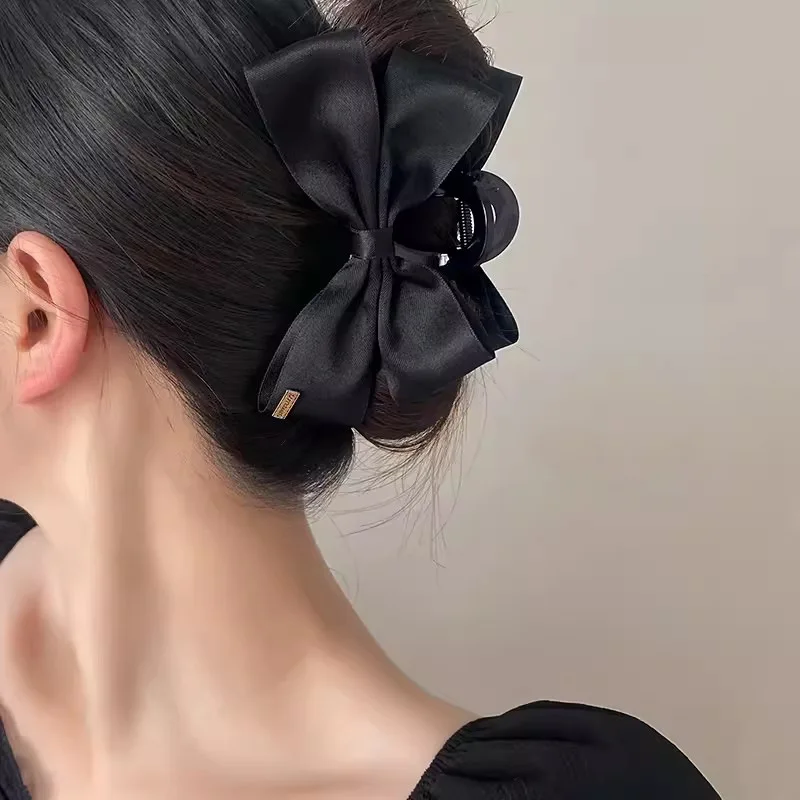 

Large Black Hairpin with Bow Clip for Women, Perfect Headdress and Back Head Hair Jaw Clip for Girls