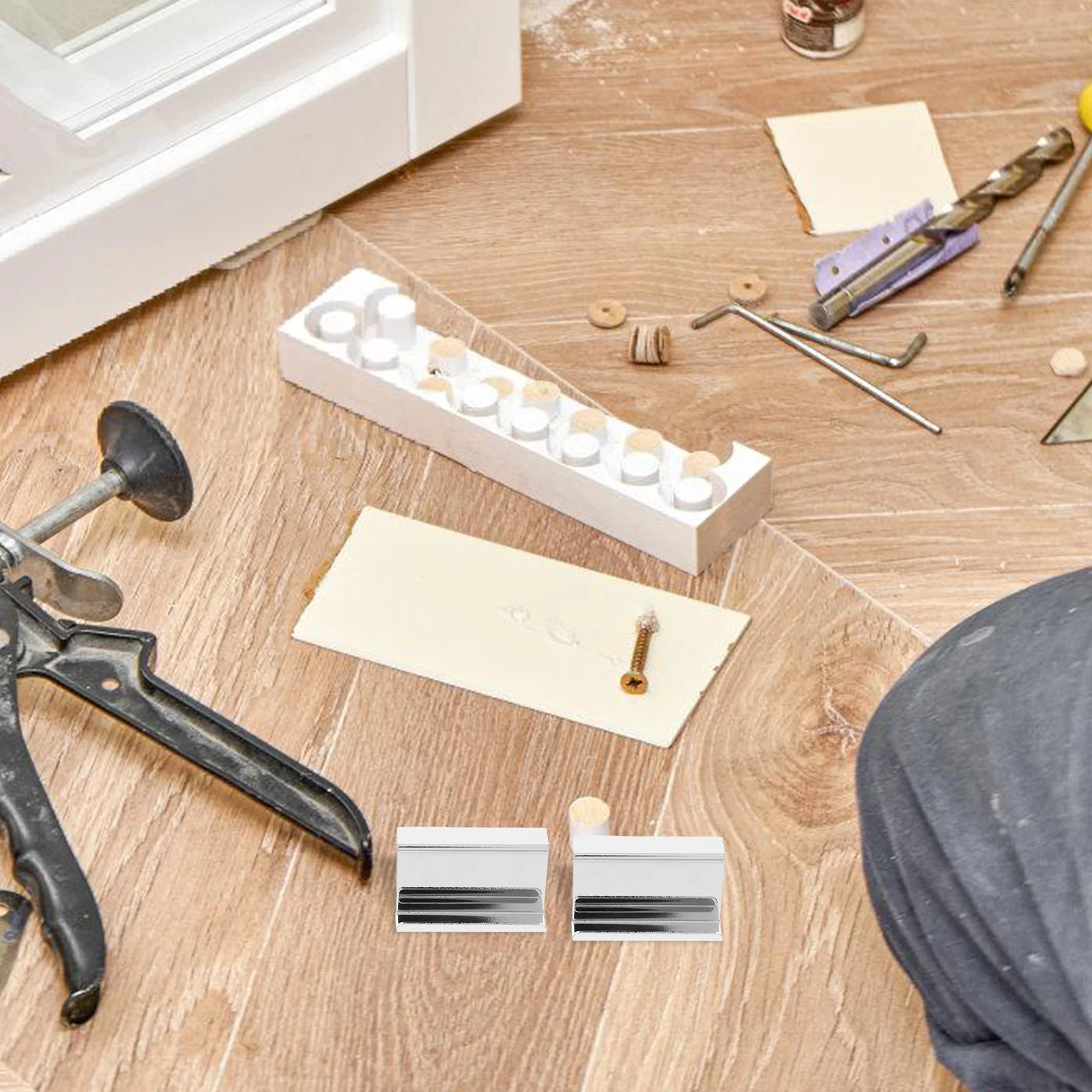 

4pcs Replaceable Door Puller Robust Sturdy Handle Clips For Showcase Cabinet Replacement Durable Smooth Easy Installation Glass