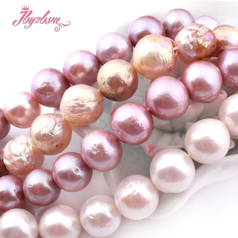 

10-13mm Nearround Beads Reborn Keshi Edsion Freshwater Pearl Natural Stone Beads For DIY Gift Jewelry Making 15"