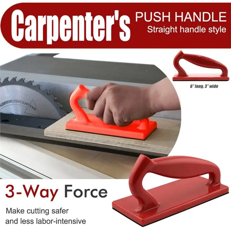 WORTHOWN-Non-Slip Woodworking Push Block Table Saw Push Stick Safety Ergonomic Tool Reduce Wood Working Accessories
