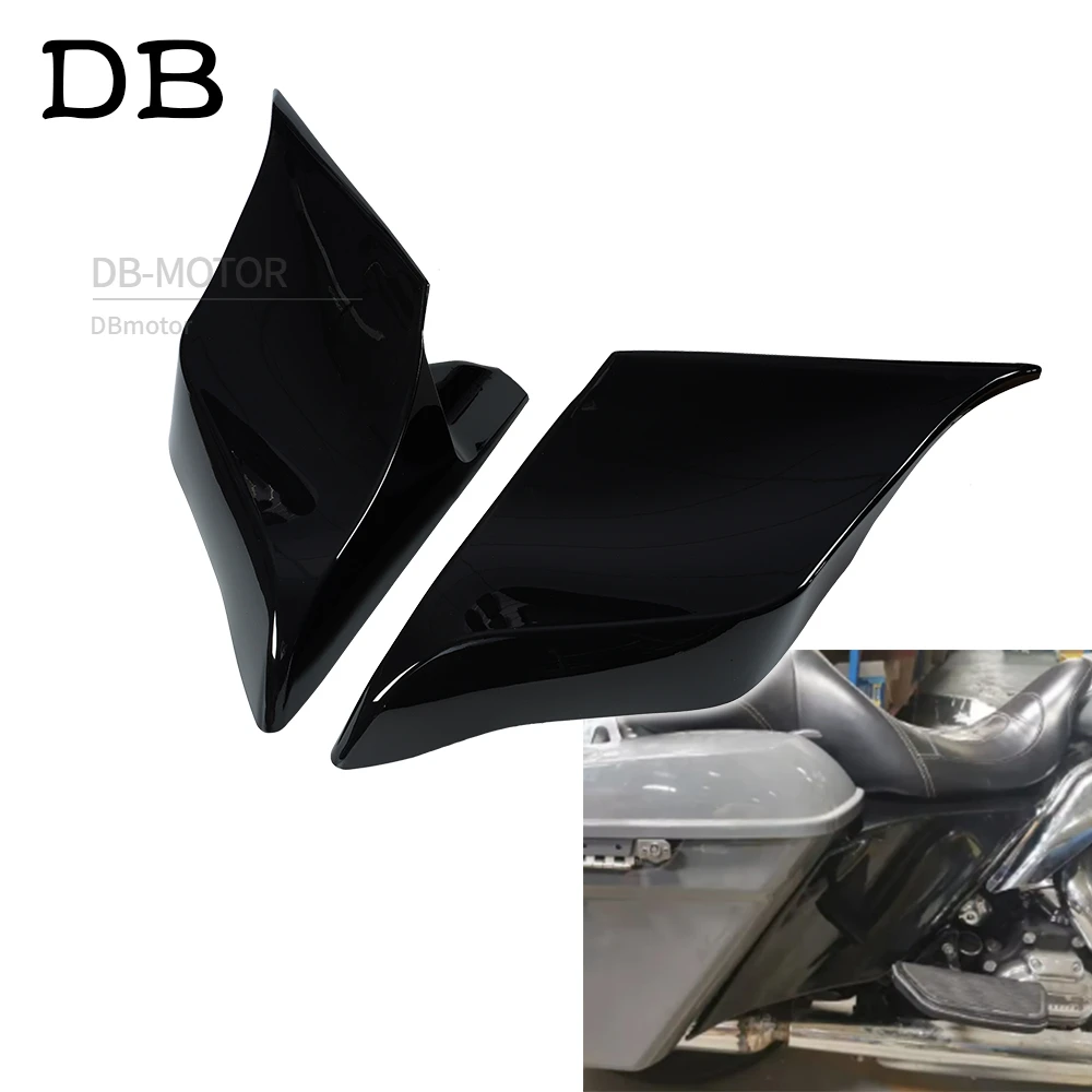 Motorcycle Stretched Extended Side Covers Panels ABS Plastic Fit For Harley Touring Road Electra Street Glide 2014-2022