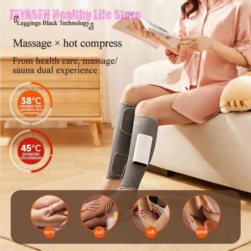 

Electric Leg Massager Wireless With Air Compression Rechargeable For Pain Relief Calf Muscle Fatigue Relax Massage Health Care