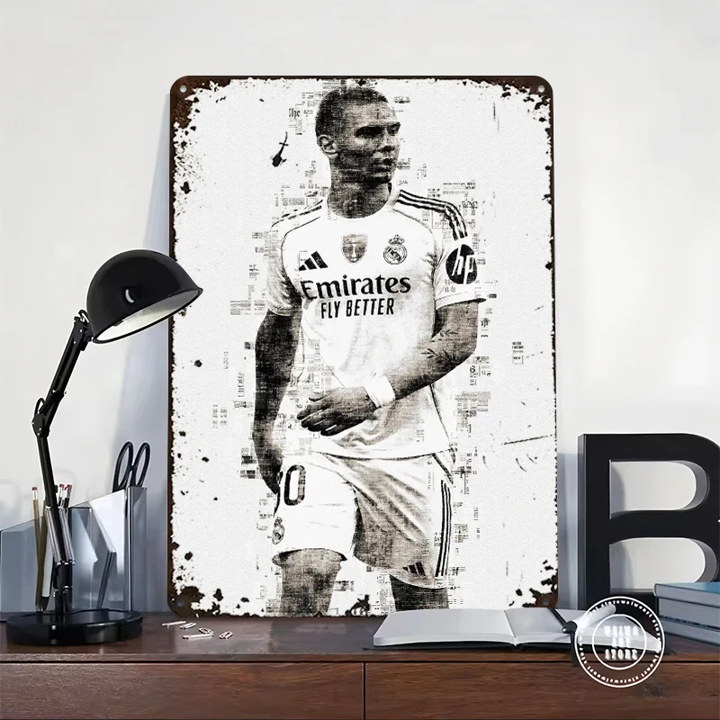 Franco Mastantuono Newspaper Art Metal Poster Perfect Gift for Fans Lovers Customized Wall Art Metal Sign for Decoration Home