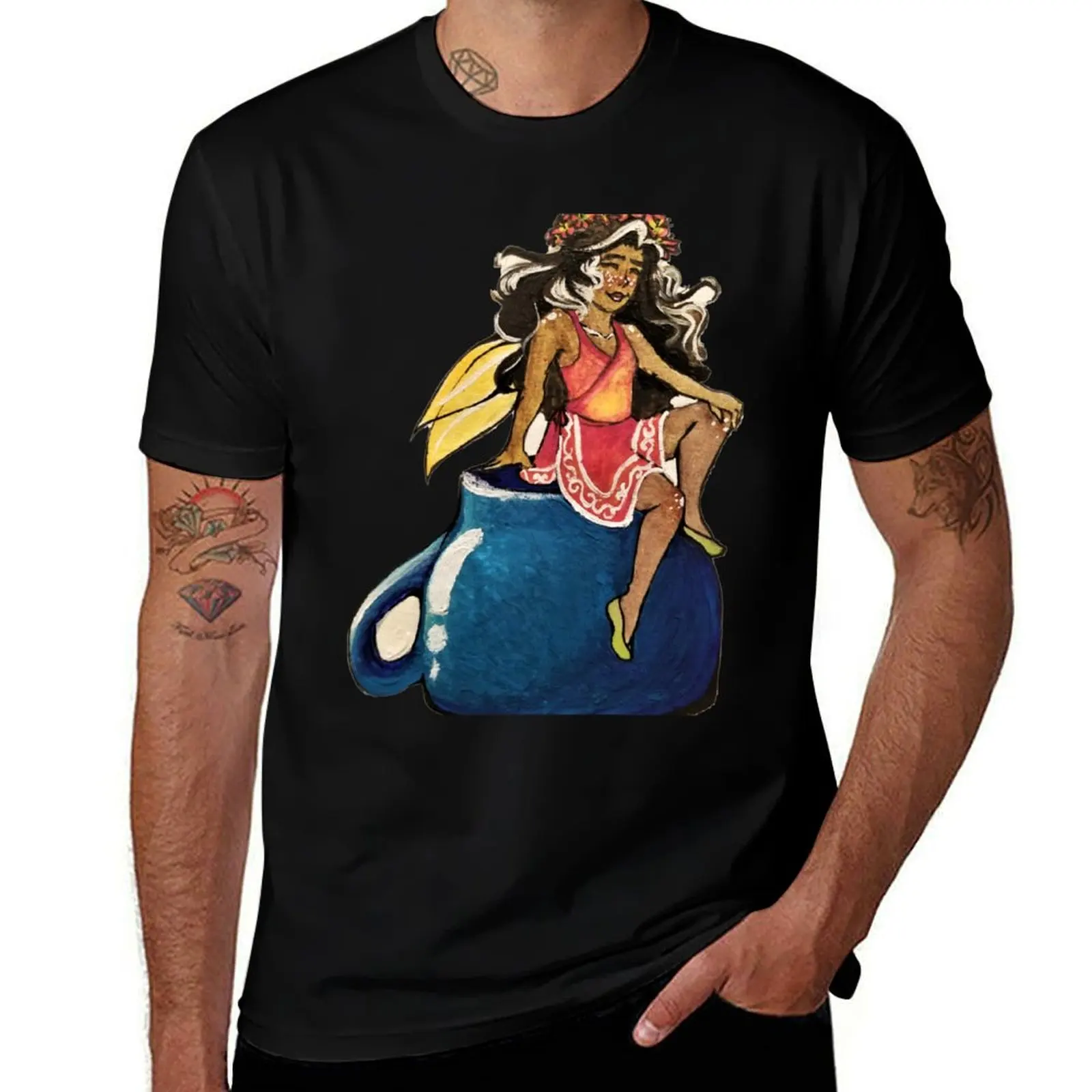 

Hibiscus Tea Fairy T-Shirt t shirts for man cotton soft t shirt man cotton T-Shirt
