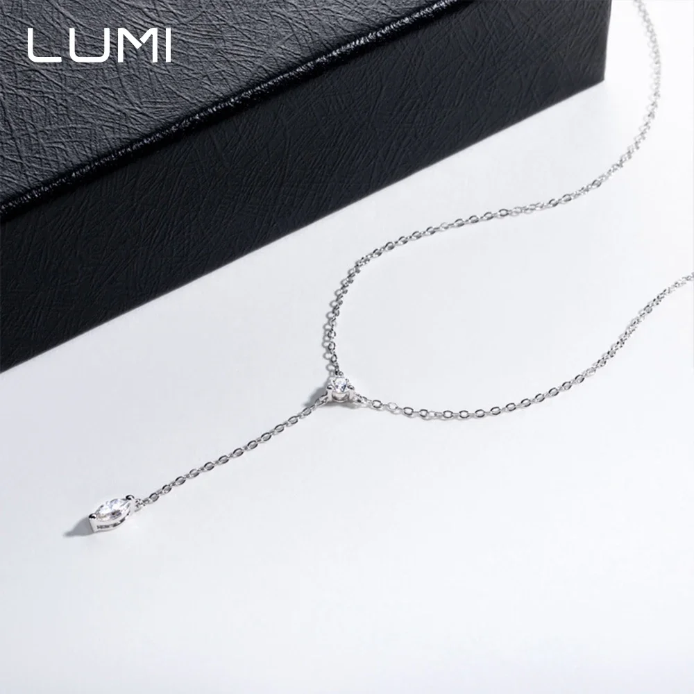 ضرب كبير 3x6 مللي متر Mariquesa مويسانيتي S925 الفضة قلادة قلادة لعصرية بسيطة مكتب سيدة التنقل الإكسسوارات #2