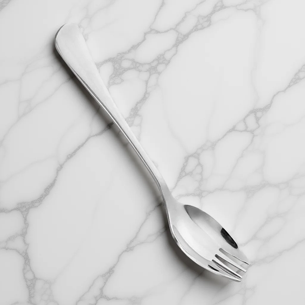 

Stainless Steel Dual-Purpose Spork Fork Spoon Portable Salad Picnic Camping Tool Dishwasher Safe Multipurpose Household Cutlery