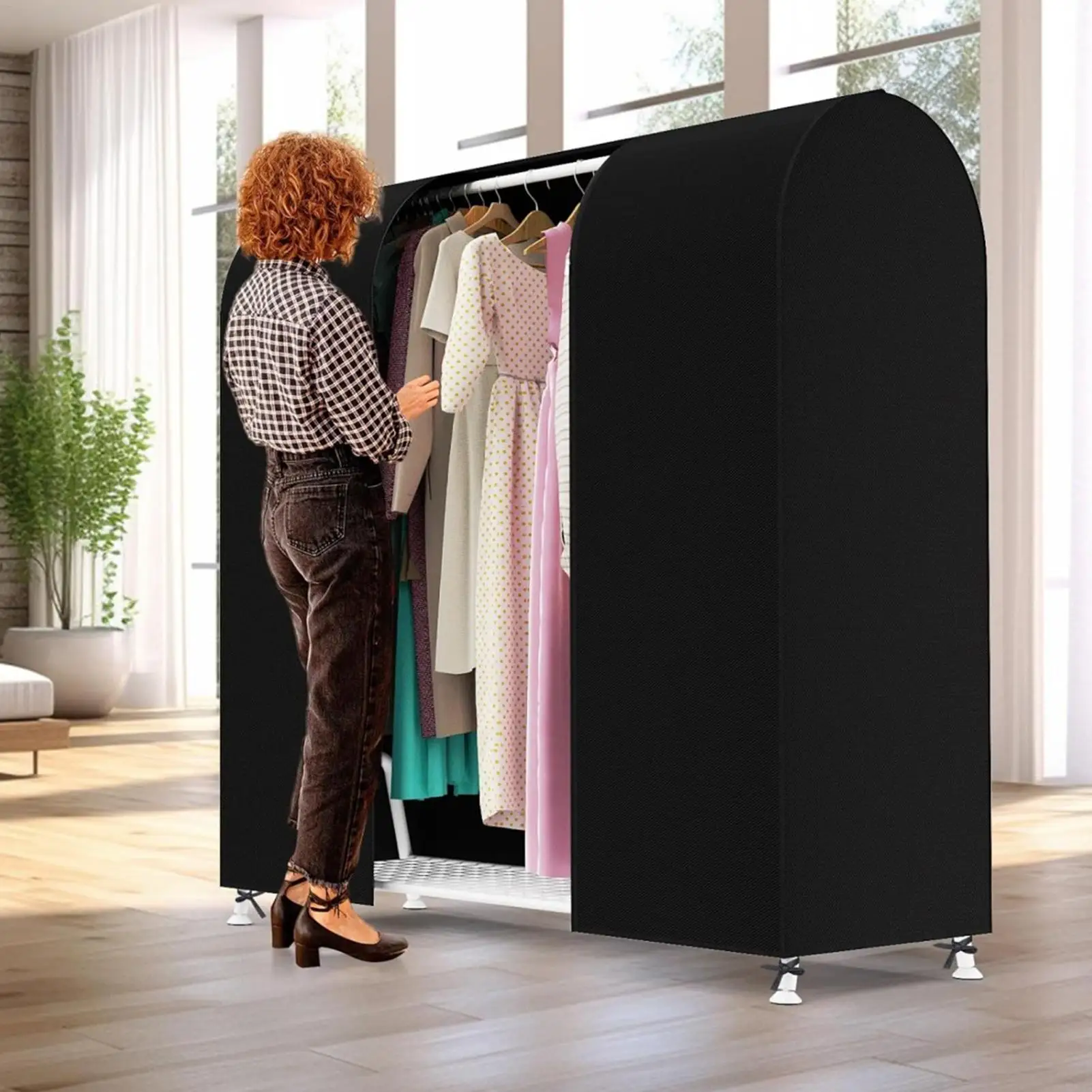 Closet Cover Oxford Smooth Zipper Storage Closet Clothes Rack Garment Covers For Suit Coat Costume Jacket Home Bedroom Wardrobe