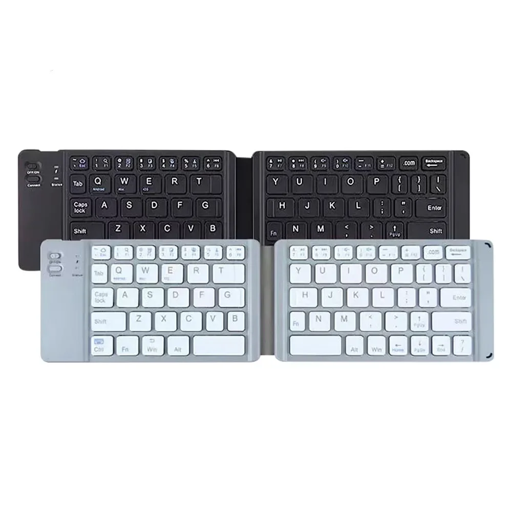 

Portable Mini Wireless BT Two Folding Keyboard Universal Foldable Keypad for IOS/Android/Windows Ipad Tablet Phone