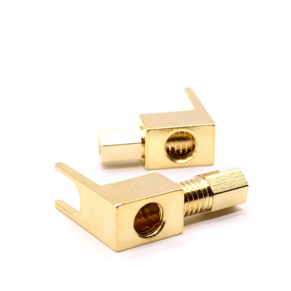 Musical Sound Adapter Banana Plugs Pure Copper Gold plated Audio Spade 4MM Banana Connectors Socket For Speakers Amplifiers