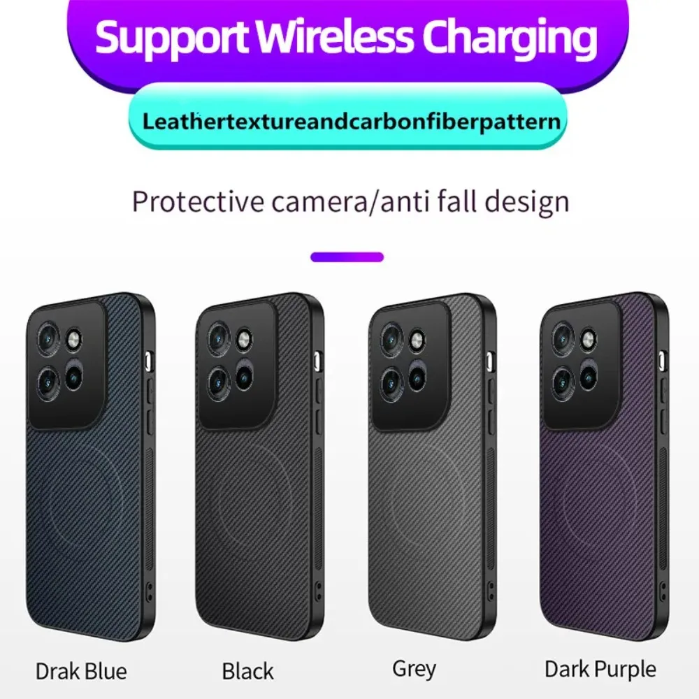 For Magsafe Magnetic Solid Color Carbon Fiber Bumper Case For Motorola Edge 70 50 60 Fusion Pro Ulltra Neo For Moto X70 Air Pro - view 6