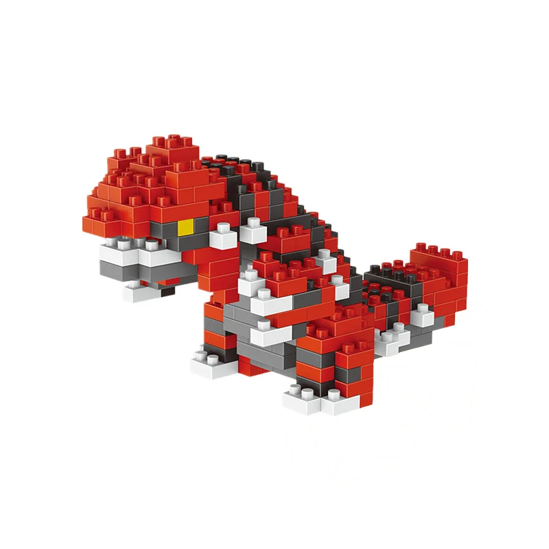 Pokemon Small Blocks Nanoblock Charizard Kyogre Groudon Rayquaza Model Education Graphics Toys for Kids Birthday Gift Toys