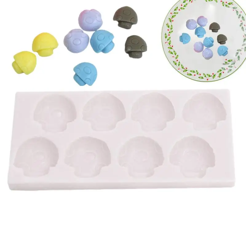 Fondant Mold Mushroom Attractive Kitchen Mushroom Shap Silicone Molds Food Service Supplies For Ice Cubes Soft Candy Chocolate