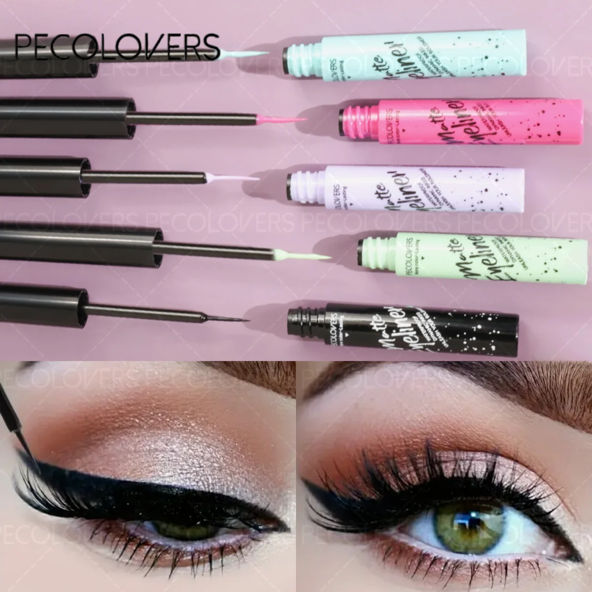 อายไลเนอร์แม่เหล็กสีดำ กาวติดขนตาปลอม อายไลเนอร์ชนิดน้ำแบบติดเองได้ แต่งตาไม่เลอะ เครื่องสำอางเกาหลี