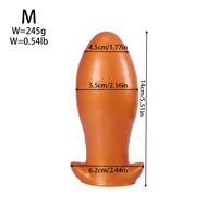 Soft Liquid Silicone Huge Anal Plug Egg Big Anal Dilator Adult Sex Toys For Women Men Big Butt Plug Egg Anal Training Expansion - Image 4