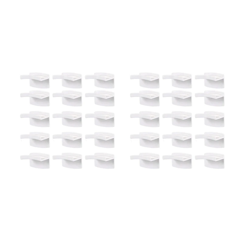 

Adhesive Hat Hooks For Wall (30-Pack) - Minimalist Hat Rack Design, No Drilling, Strong Hold Hat Hangers, White