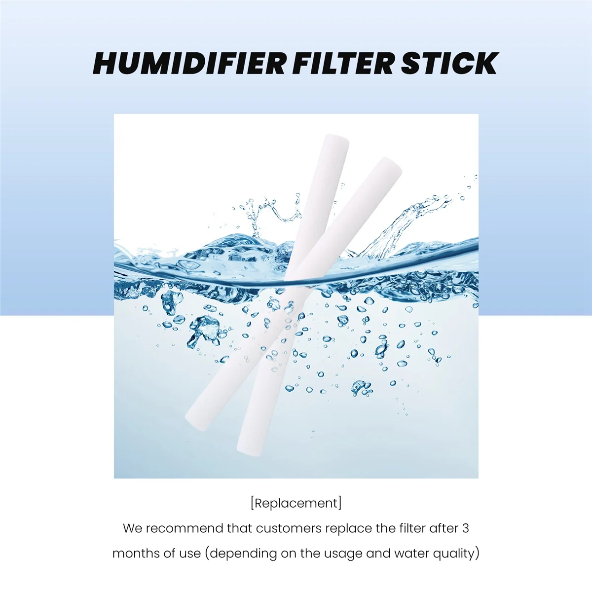 Humidifier Cotton Swabs, Humidifier Refill Stick Portable Personal USB Mini Humidifier Filter Replacement Elements 10Pcs