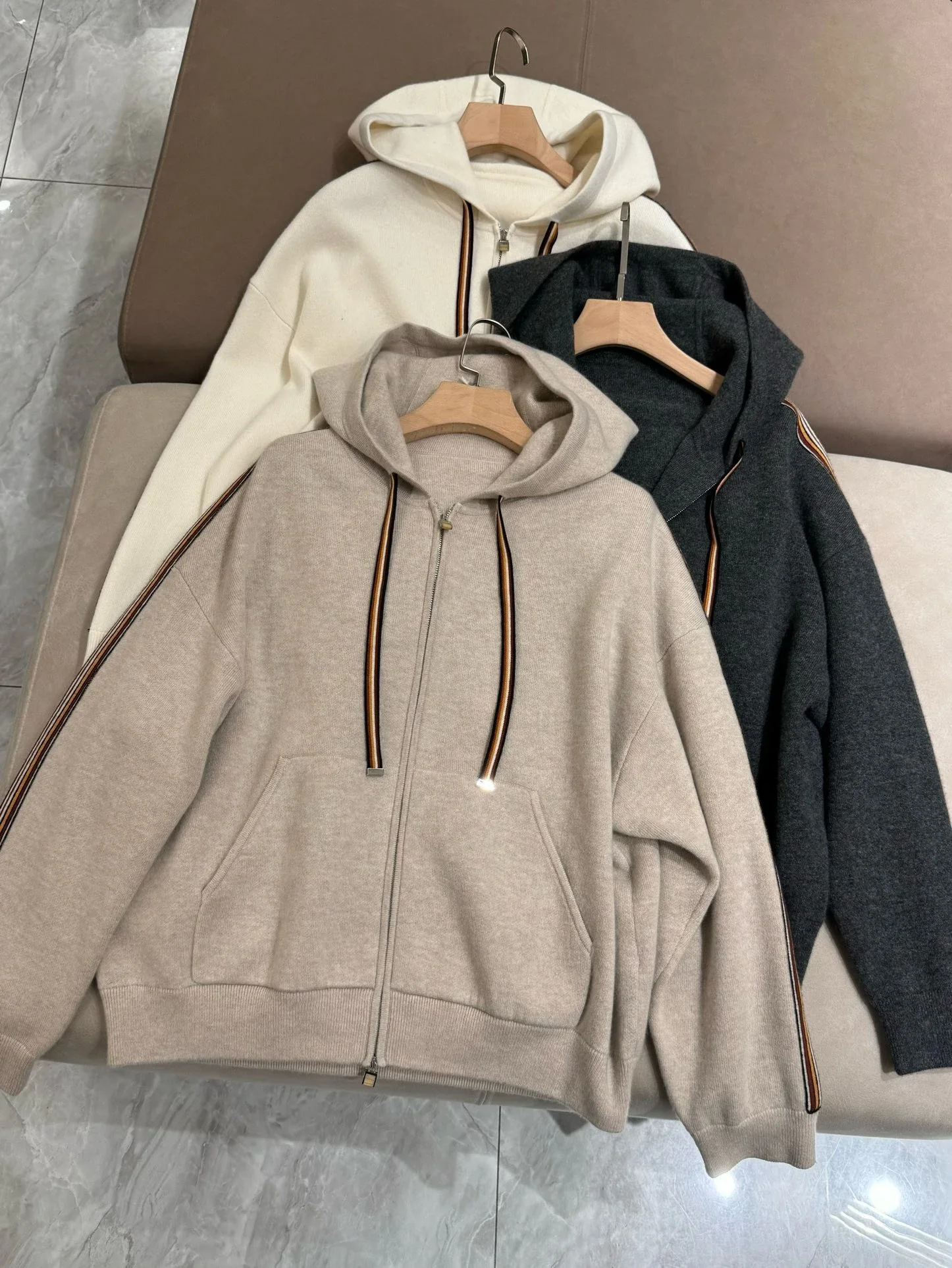 Women's Hooded Sweatshirt 2024 New Autumn Spring Cashmere Loose Casual Long Sleeve Hoodies