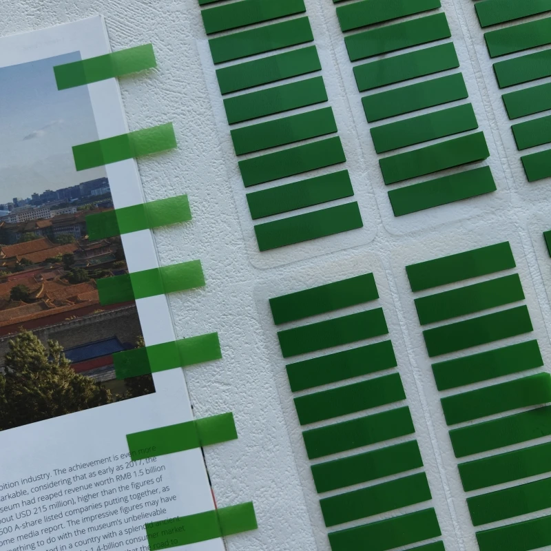 10Packs 2000 Sheets Transparent Sticky Notes Self-Adhesive Annotation Books Bookmarks Memo Pad Index Tabs Stationery