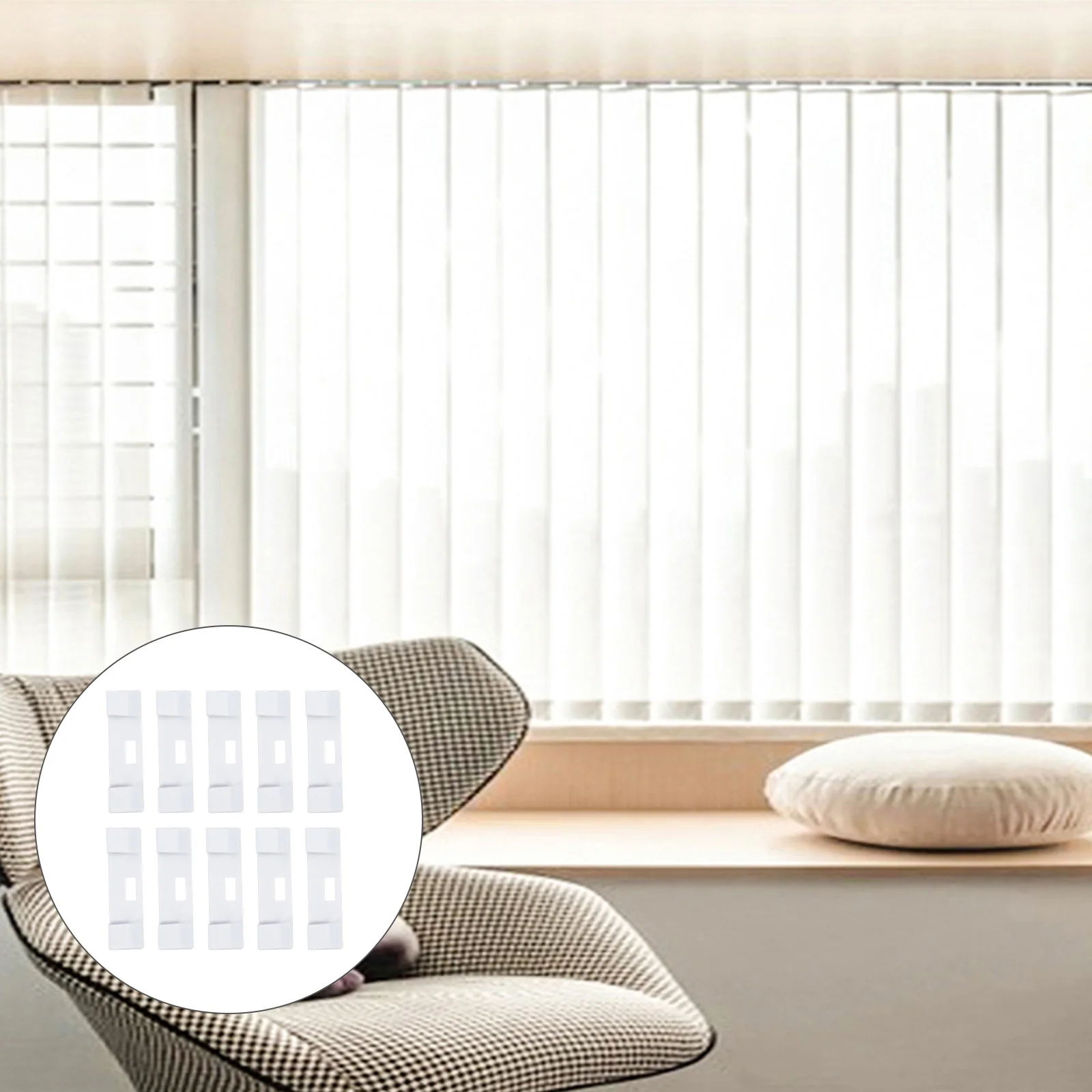 

10Pcs Vertical Blind Repair Tabs Iron Metal Vane Savers for Vertical Blinds Replacement Slats Easy Install No Tools Required