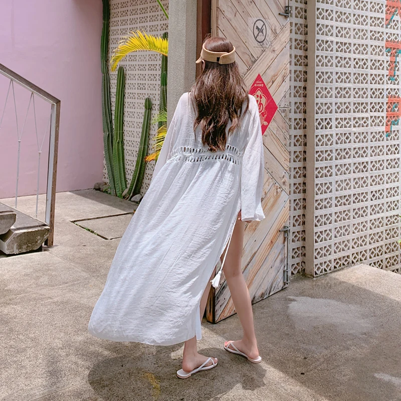 

Новая женская пляжная накидка 2026 года с длинными рукавами, защитой от солнца, эффектом утяжки живота, ажурным дизайном, для спорта и фитнеса, для плавания