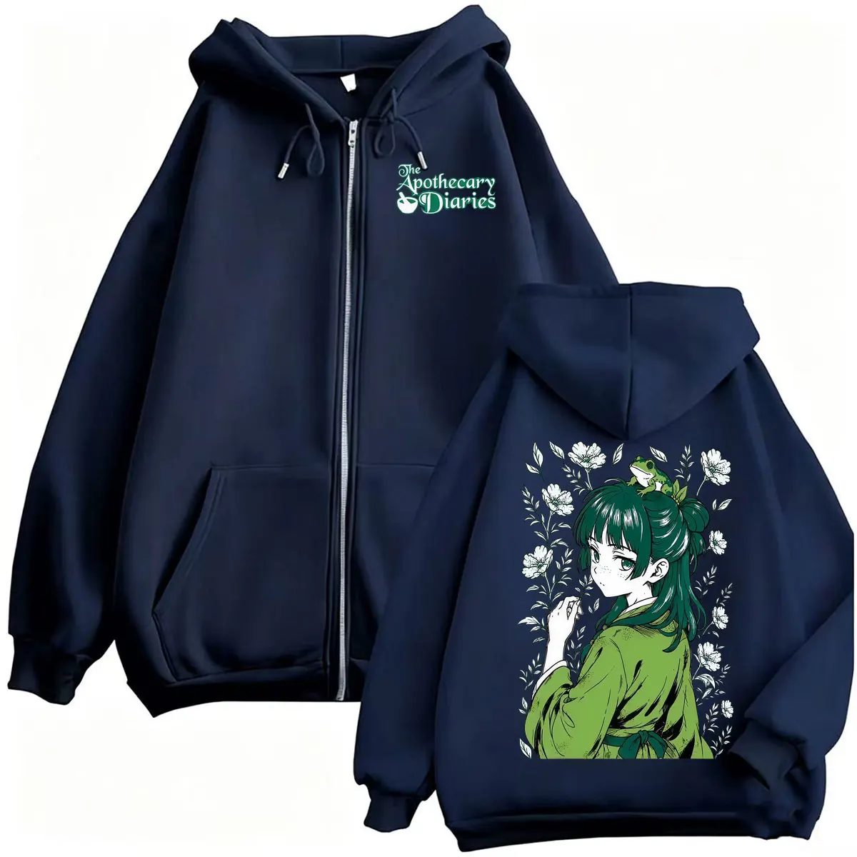 Anime The Apothecary Diaries Maomao Zipper Hoodies Men Women Vintage Fashion Kawaii Jacket Sweatshirts High Quality Zip Up Coats