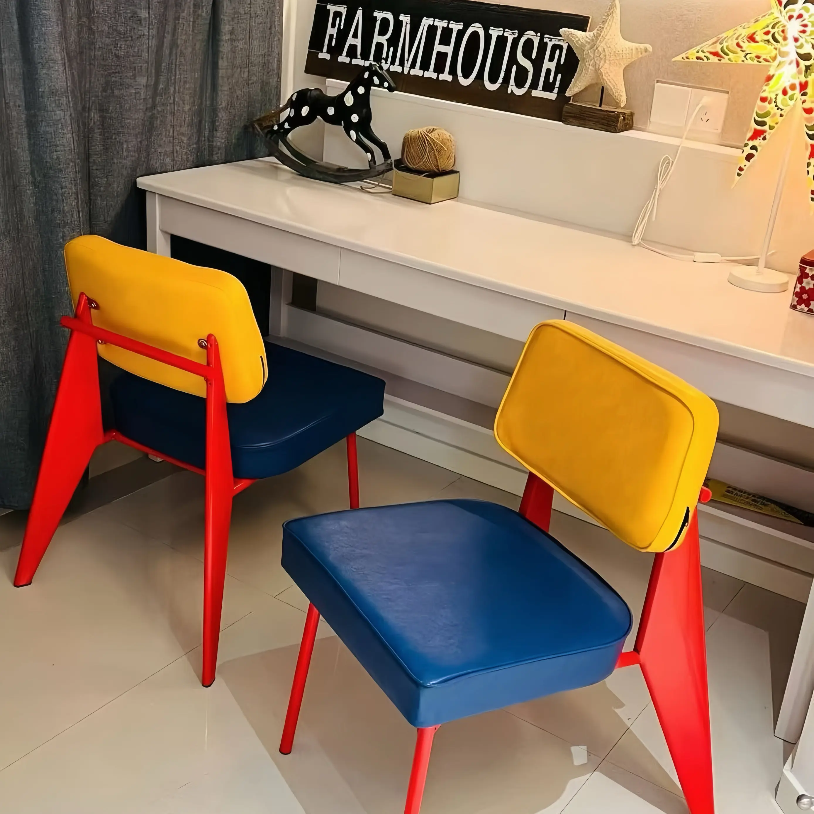 Dining chair stool Italian home backrest chair retro Internet celebrity senior designer medium ancient style