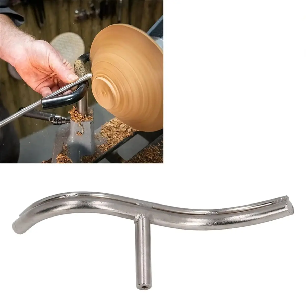 76mm Curved Lathe Tool Rest 5/8 Inch Post 16mm Lathe Tool Rest Holder Woodworking Tool for DIY Woodworking