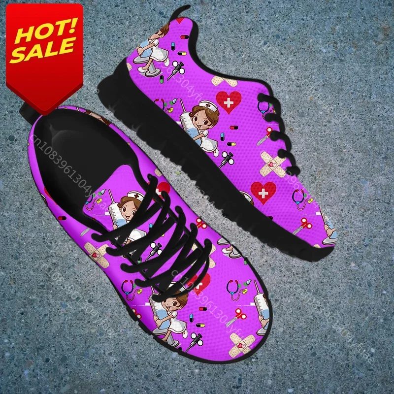 Dropshipping Comodo Delle Scarpe Della Maglia Del Respiro Delle Scarpe Da Tennis Casuali Adorabili Del Fumetto Dell'infermiera D
