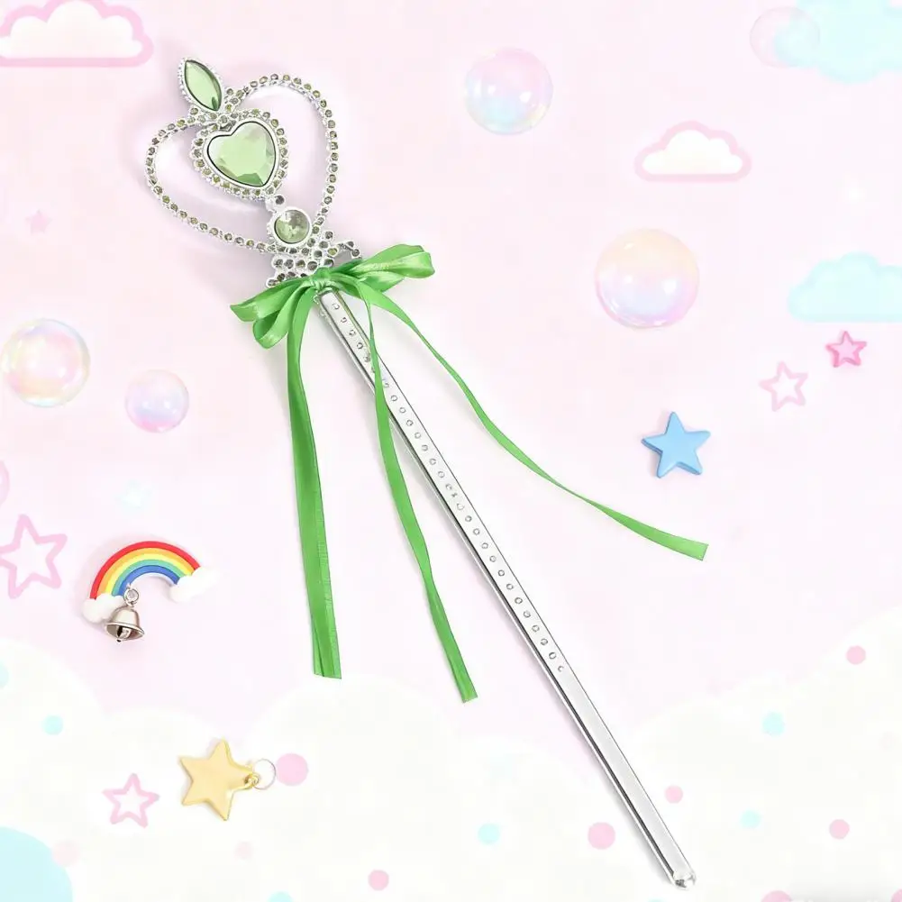 Hartvormige Magische Wands voor Kinderen Meisjes Prinses Dress Up Accessoires Faux Crystal Fairy Wand Kerstfeest Cosplay Kostuum