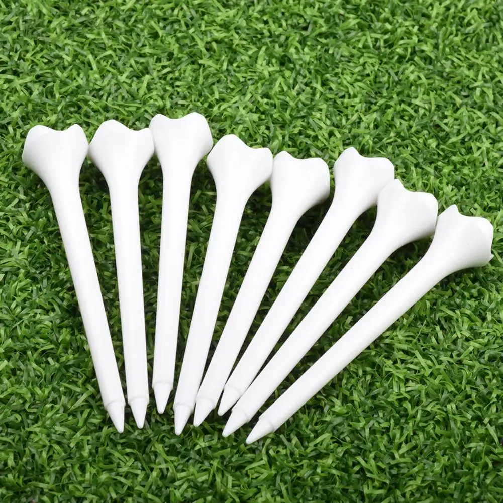 10 pezzi Golf Tees alta stabilità basso attrito riutilizzabile installazione semplice lunga plastica Golf Tees Training Aid