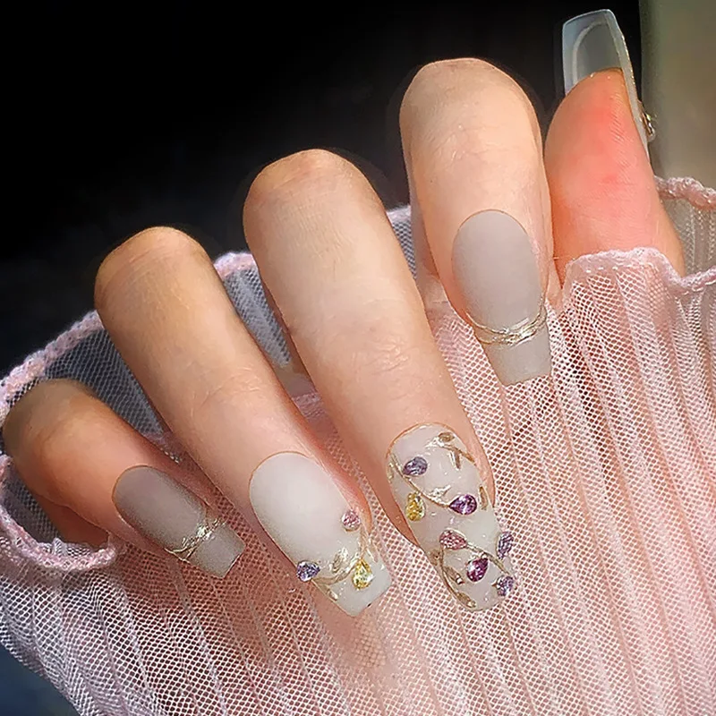 40PCS 미니 3D 지르콘 네일 아트 장식 라인 석 후작 Briolette 다이아몬드 액세서리 손톱 매니큐어 용품 재료