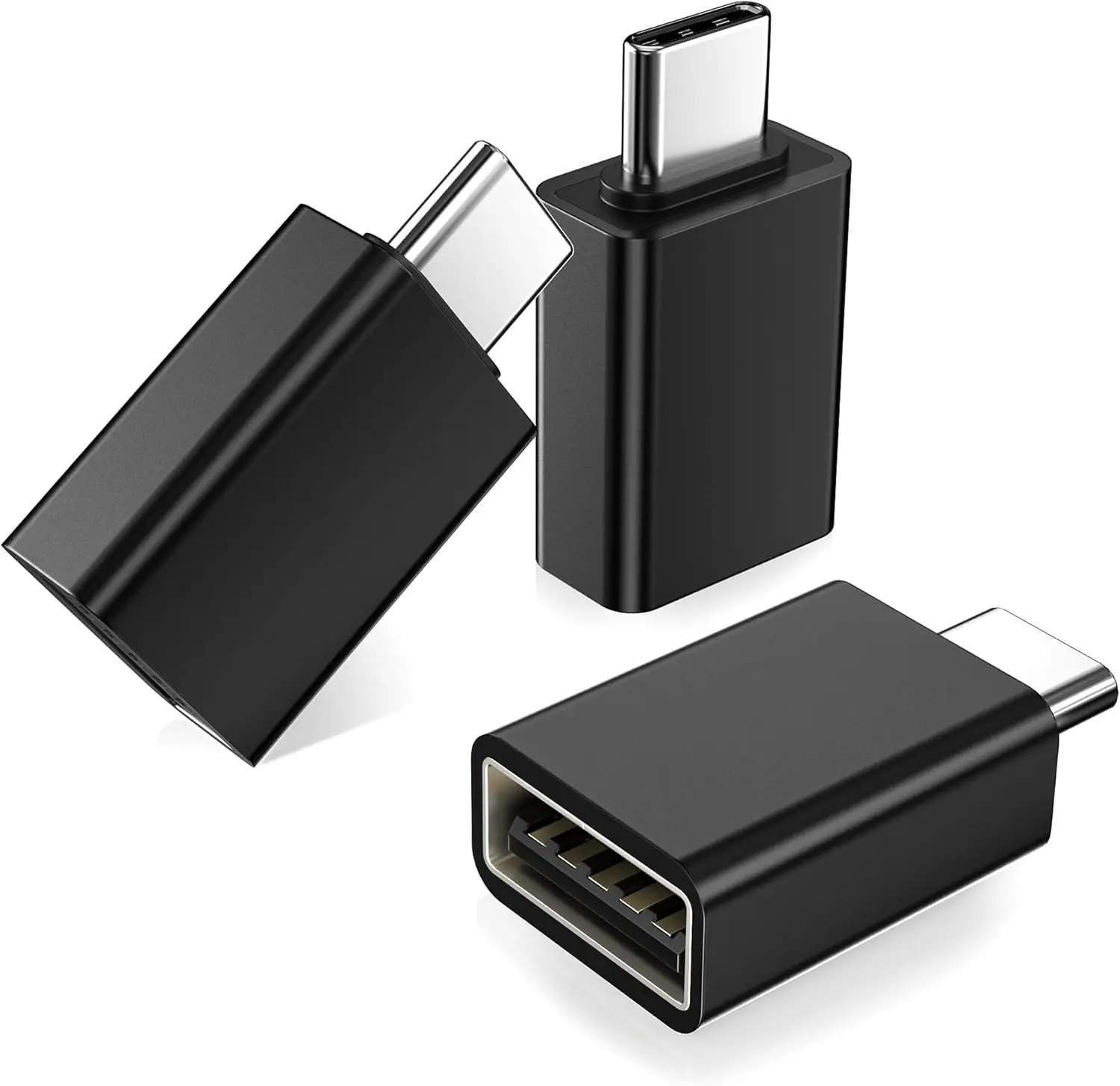 

Адаптер USB-C на USB-A, 3 шт., быстрая синхронизация данных для iPhone, Mac, iPad, Surface, Galaxy