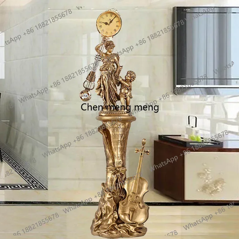 European living room floor-to-ceiling clock fashion craft clock decorative ornament European art vertical new Chinese style