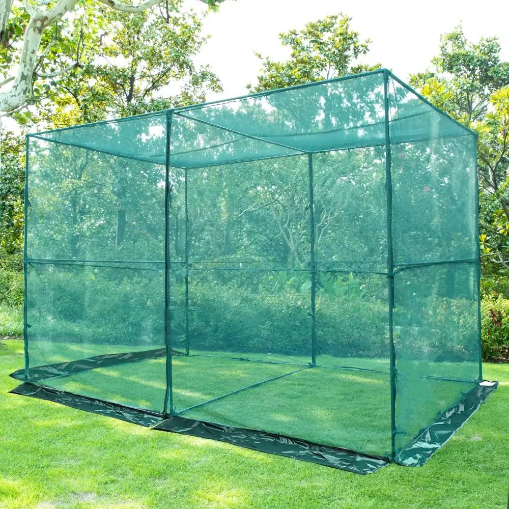 

4x8x6ft Crop Cage Plant Protection Tent, Easy Install Garden Cages with Storage Bag for Patio Lawn