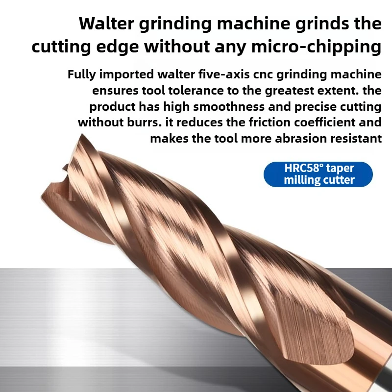 KH CNC 0.5-20 درجة 4 6 8 12 16 عرقوب الشطب نهاية المطاحن كربيد تفتق نهاية مطحنة الزاوي CNC بالقطع القاطع المعادن راوتر بت #4