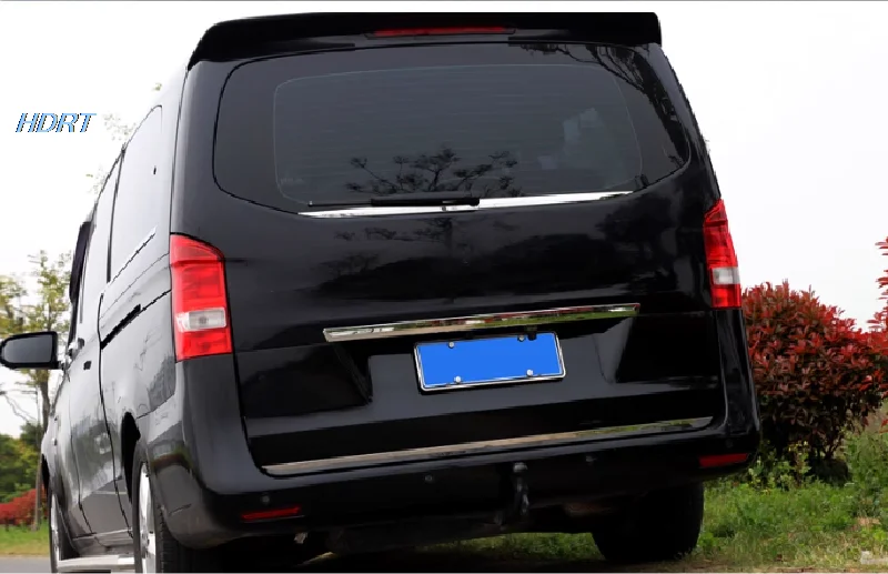 ABS Chrome 1pc Rear Trunk Door Lid Cover Trims For Mercedes-Benz Vito V260 V250 2016 2017 2018 2019 2020 2021 2022