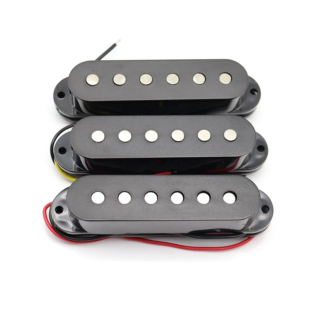 48/50/52mm Guitar Single Coil Guitar Pickups with Black Cover for ST SQ Electric Guitar