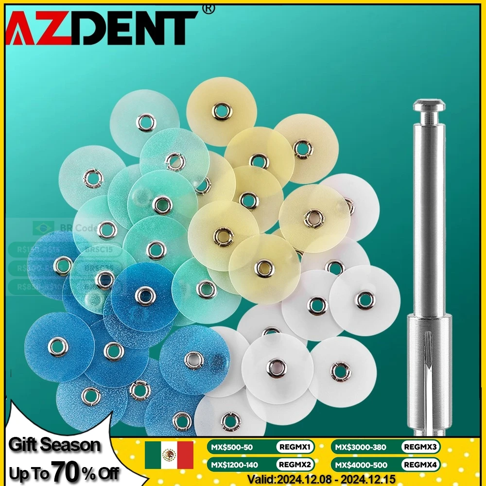 (Cant Be Autoclaved ) Azdent Dental Polishing Discs Gross Reduction Contouring Mandrel Dental Consumables Stripes