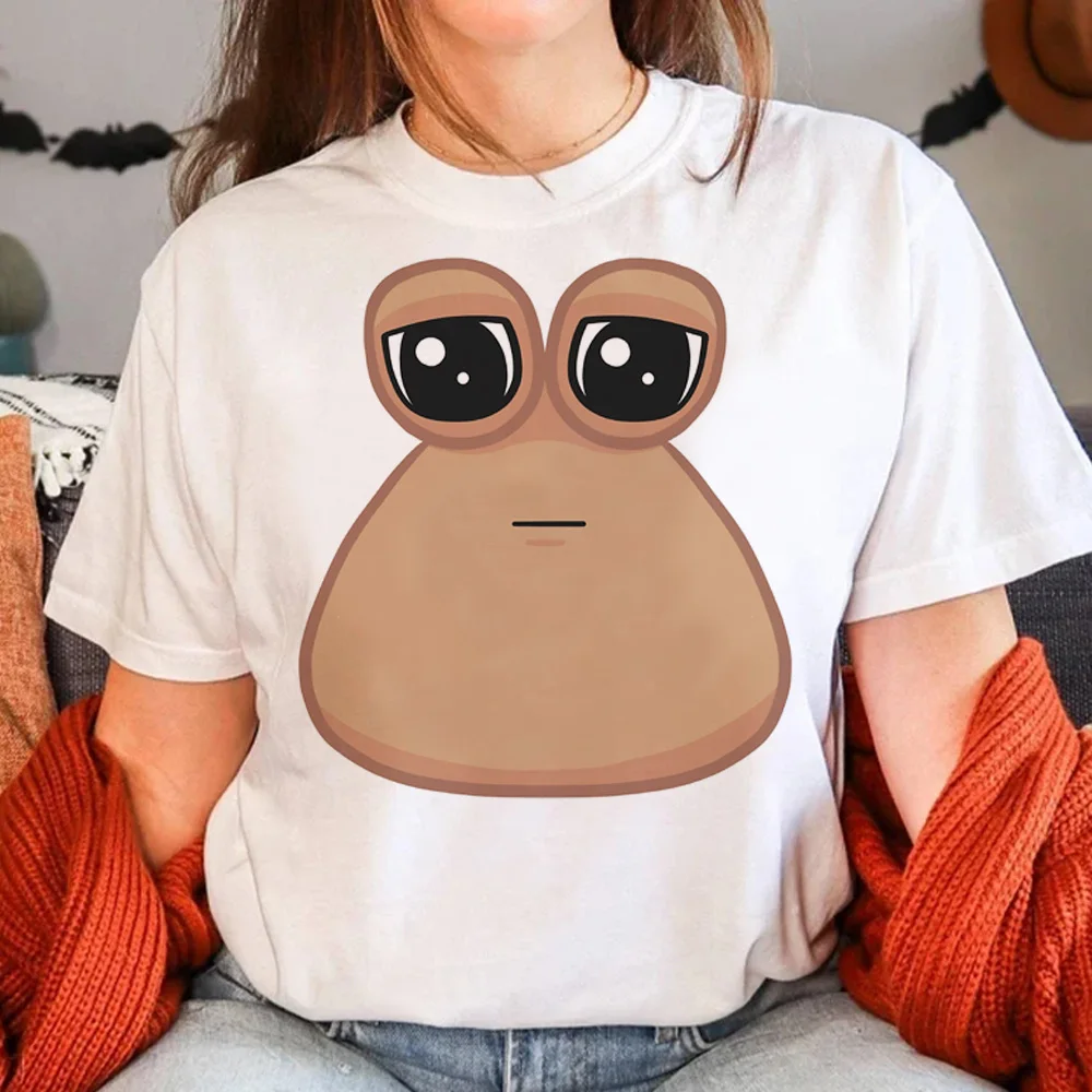 Pou top women graphic t-shirts girl comic designer graphic clothes