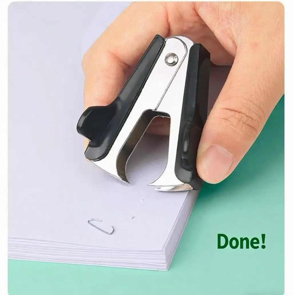 HUAJIE 1PCS Staple Remover – พลาสติกทนทาน, จับง่าย, การกําจัดเล็บอย่างมีประสิทธิภาพสําหรับสํานักงาน, โรงเรียน, บ้าน, การออกแบบที่ทันสมัย