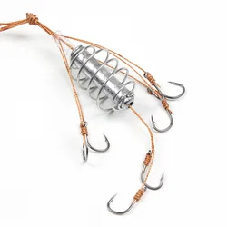 New style with lead sinker counterweight European style warehouse fishing long-range explosive hook tube with Iseni fish hook