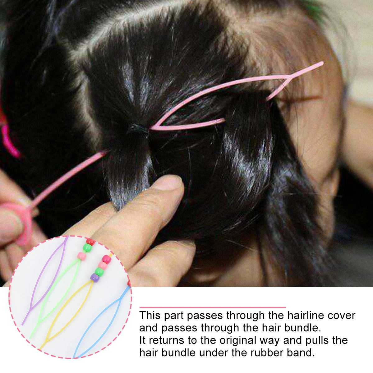 

12Pcs Hair Braid Needle Portable Styling Tool for Different Occasions Easy to Use No Peculiar Smell Pull Hair Needle