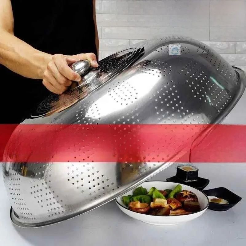 Extra Large round Stainless Steel Kitchen Vegetable Cover Mosquito Proof Home Use Table Cover Special Design Vegetable Basket