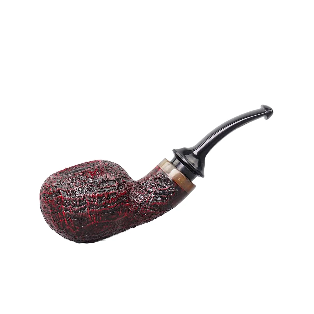 Classic Bent Type Apple Tobacco Pipe  Briar Wood Retro Gentleman Handmade Smoking Pipe With Accessory