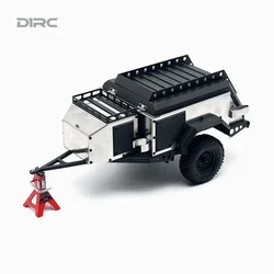 D1RC Camping Trailer RV Trailer Metal Trailer Independent Suspension for 1/10 RC Crawler Car SCX10 TRX4 TRX6 RC4WD D90 Diy Parts