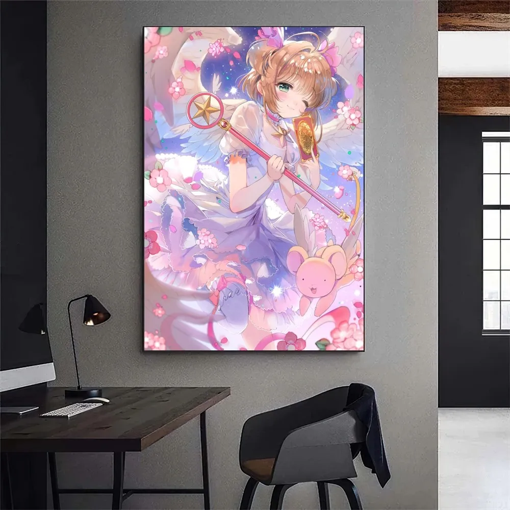 Bilibili Cardcaptor Sakura Card Anime Poster Gallery Prints Self Adhesive Home Decor Decoration Wall Decals Living Room Sticker