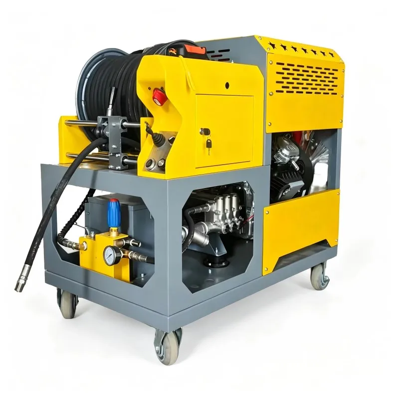 Replaceable Drill Head Industrial Drain Cleaning Machine Diesel Driven Sewer Pipeline Blockage Removal Dredger