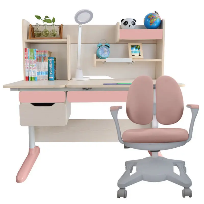 Wholesales Modern Ergonomic Kids Study Table And Chair Desk Set Children Smart Learning Desk OEM Customized