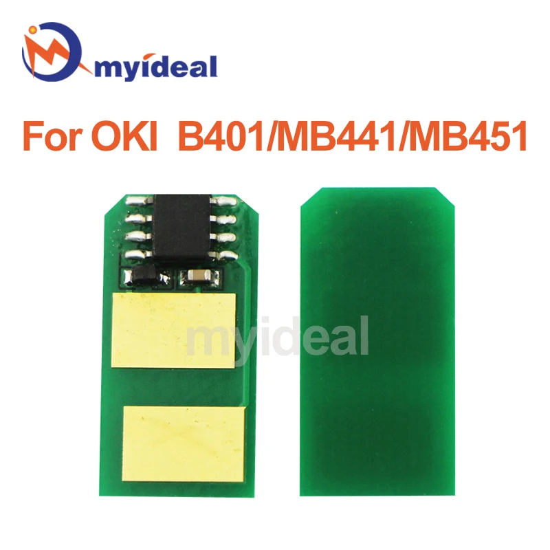 10pcs 44992401 44992402 Toner Cartridge Chip for OKI B401 MB441 MB451 Printer Reset Chips