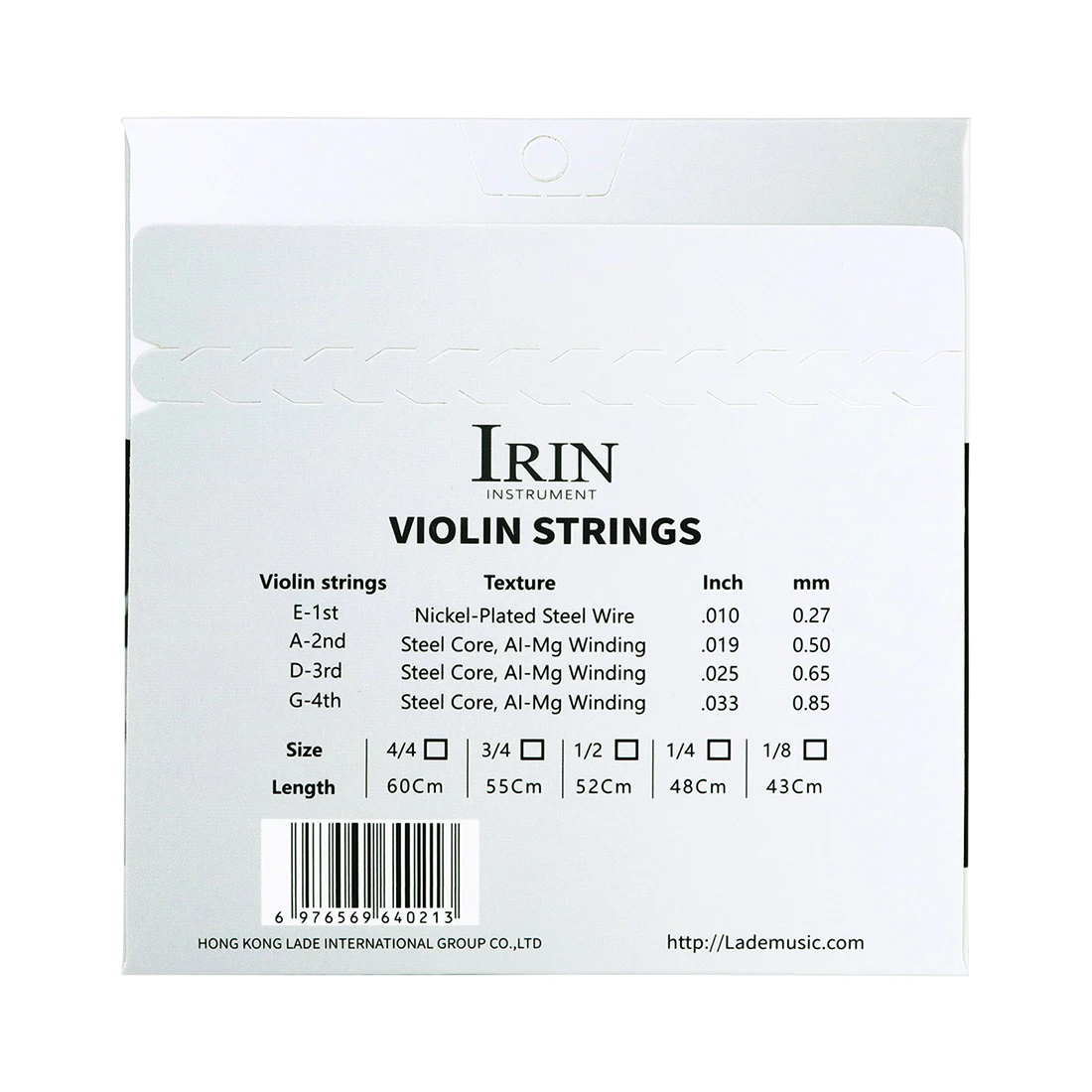 IRIN V92 Violin Strings 4Pcs/Set Stainless Steel Wire Aluminum Magnesium Alloy Wound Violin Strings Violin Parts Accessories